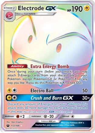 Electrode-GX 172/168 - Celestial Storm Pokemon Holofoil - Single Cards
