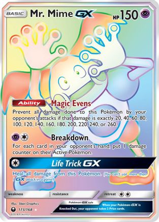 Mr. Mime-GX 173/168 - Celestial Storm Pokemon Holofoil - Single Cards