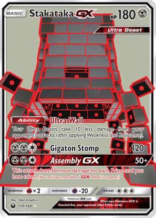 Stakataka-GX 159/168 - Celestial Storm Pokemon Holofoil - Single Cards