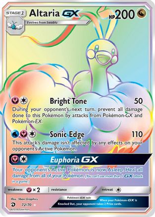 Altaria-GX 72/70 - Dragon Majesty Pokemon Holofoil - Single Cards