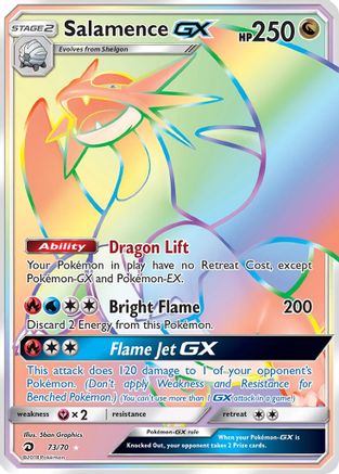 Salamence-GX 73/70 - Dragon Majesty Pokemon Holofoil - Single Cards