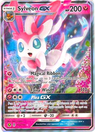 Sylveon-GX 92a/145 - Guardians Rising Pokemon Holofoil - Single Cards