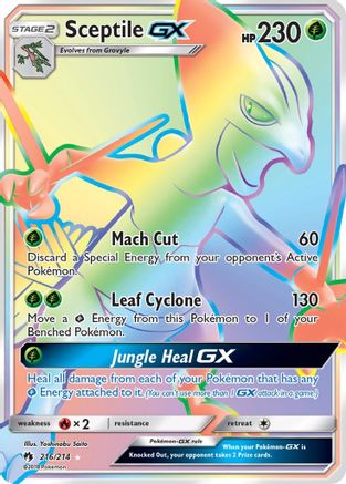 Sceptile-GX 216/214 - Lost Thunder Pokemon Holofoil - Single Cards