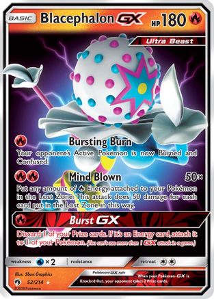 Blacephalon-GX 52/214 - Lost Thunder Pokemon Holofoil - Single Cards