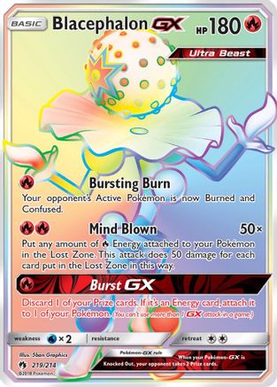 Blacephalon-GX 219/214 - Lost Thunder Pokemon Holofoil - Single Cards