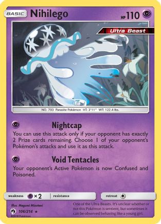 Nihilego 106/214 - Lost Thunder Pokemon Holofoil - Single Cards