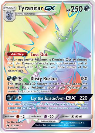 Tyranitar-GX 223/214 - Lost Thunder Pokemon Holofoil - Single Cards