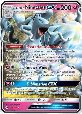 Alolan Ninetales-GX 132/214 - Lost Thunder Pokemon Holofoil - Single Cards