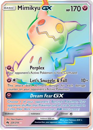 Mimikyu-GX 226/214 - Lost Thunder Pokemon Holofoil - Single Cards