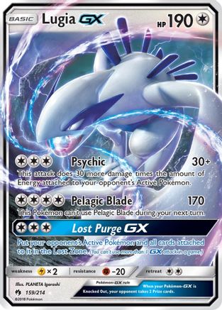 Lugia-GX 159/214 - Lost Thunder Pokemon Holofoil - Single Cards