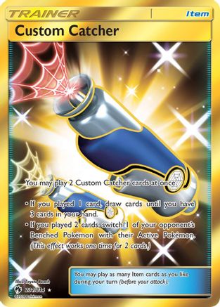 Custom Catcher 231/214 - Lost Thunder Pokemon Holofoil - Single Cards