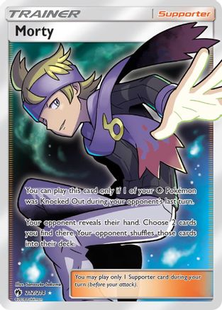 Morty 212/214 - Lost Thunder Pokemon Holofoil - Single Cards