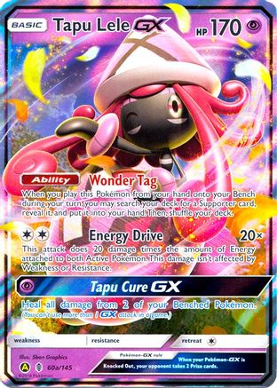 Tapu Lele-GX 60a/145 - Guardians Rising Pokemon Holofoil - Single Cards