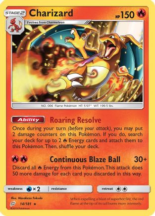 Charizard 14/181 - Team Up Reverse Pokemon Holofoil - Single Cards