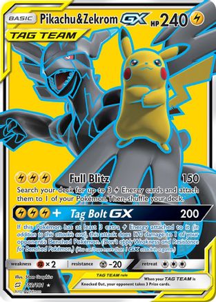 Pikachu & Zekrom-GX 162/181 - Team Up Pokemon Holofoil - Single Cards