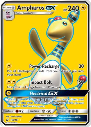 Ampharos-GX 163/181 - Team Up Pokemon Holofoil - Single Cards