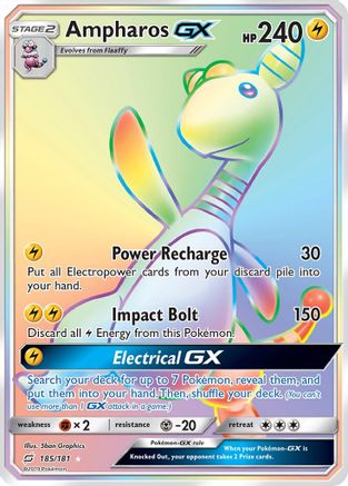 Ampharos-GX 185/181 - Team Up Pokemon Holofoil - Single Cards