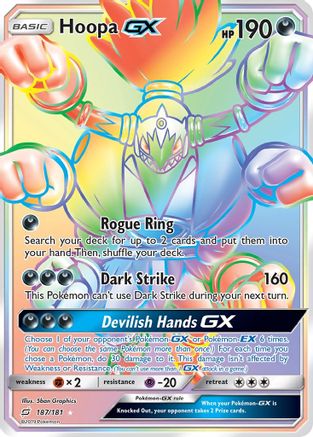 Hoopa-GX 187/181 - Team Up Pokemon Holofoil - Single Cards