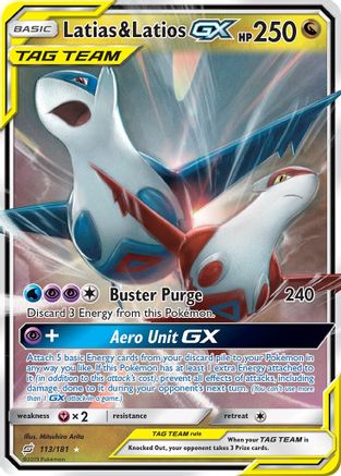 Latias & Latios-GX 113/181 - Team Up Pokemon Holofoil - Single Cards