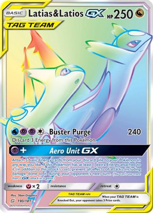 Latias & Latios-GX 190/181 - Team Up Pokemon Holofoil - Single Cards
