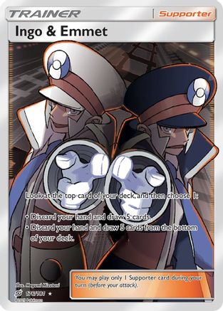 Ingo & Emmet 176/181 - Team Up Pokemon Holofoil - Single Cards