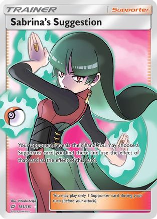 Sabrina's Suggestion 181/181 - Team Up Pokemon Holofoil - Single Cards