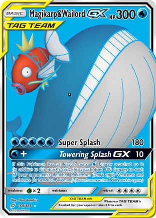 Magikarp & Wailord-GX 160/181 - Team Up Pokemon Holofoil - Single Cards