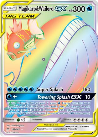 Magikarp & Wailord-GX 183/181 - Team Up Pokemon Holofoil - Single Cards
