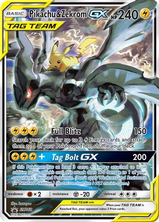 Pikachu & Zekrom GX SM168/248 - SM Promos Holofoil - Single Cards