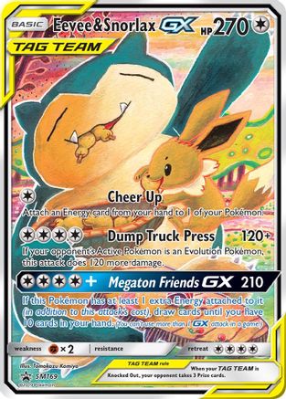 Eevee & Snorlax GX - SM169 SM169/248 - SM Promos Holofoil - Single Cards