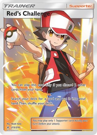 Red's Challenge 213/214 - Unbroken Bonds Pokemon Holofoil - Single Cards