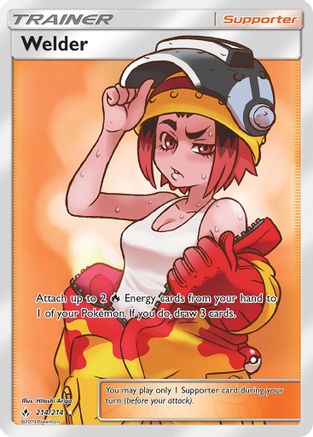 Welder 214/214 - Unbroken Bonds Pokemon Holofoil - Single Cards