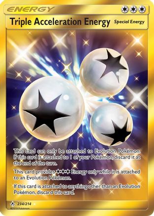 Triple Acceleration Energy 234/214 - Unbroken Bonds Pokemon Holofoil - Single Cards