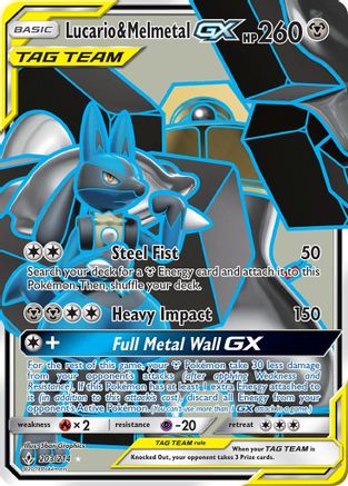 Lucario & Melmetal-GX 203/214 - Unbroken Bonds Pokemon Holofoil - Single Cards