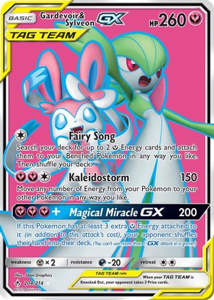 Gardevoir & Sylveon-GX 204/214 - Unbroken Bonds Pokemon Holofoil - Single Cards