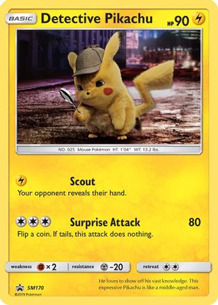 Detective Pikachu - SM170 SM170/248 - SM Promos Holofoil - Single Cards