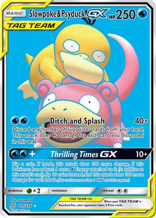 Slowpoke & Psyduck-GX 217/236 - Unified Minds Pokemon Holofoil - Single Cards