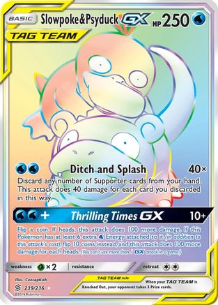 Slowpoke & Psyduck-GX 239/236 - Unified Minds Pokemon Holofoil - Single Cards