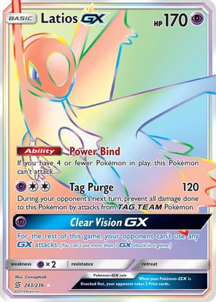 Latios-GX 243/236 - Unified Minds Pokemon Holofoil - Single Cards