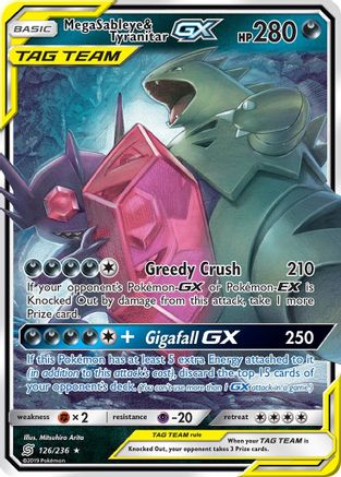 Mega Sableye & Tyranitar-GX 126/236 - Unified Minds Pokemon Holofoil - Single Cards