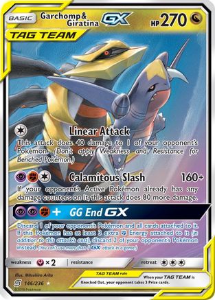 Garchomp & Giratina-GX 146/236 - Unified Minds Pokemon Holofoil - Single Cards