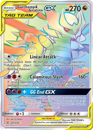 Garchomp & Giratina-GX 247/236 - Unified Minds Pokemon Holofoil - Single Cards