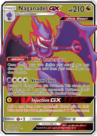 Naganadel-GX 230/236 - Unified Minds Pokemon Holofoil - Single Cards