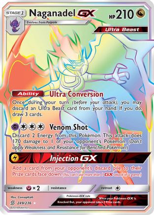 Naganadel-GX 249/236 - Unified Minds Pokemon Holofoil - Single Cards
