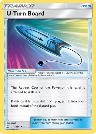 U-Turn Board 211/236 - Unified Minds Reverse Pokemon Holofoil - Single Cards