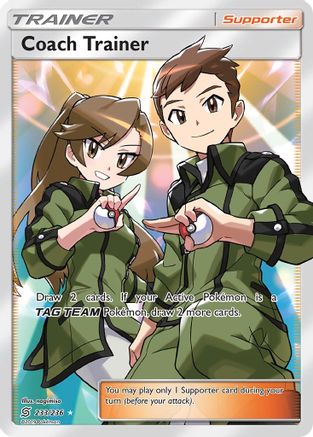 Coach Trainer 233/236 - Unified Minds Pokemon Holofoil - Single Cards