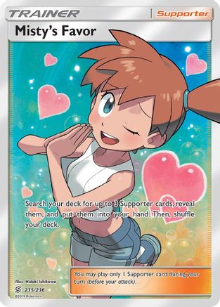 Misty's Favor 235/236 - Unified Minds Pokemon Holofoil - Single Cards