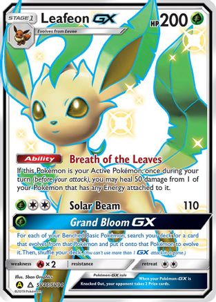 Leafeon-GX SV46/94 - Shiny Vault Pokemon Holofoil - Single Cards