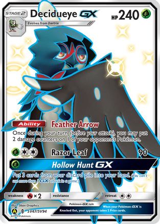 Decidueye-GX SV47/94 - Shiny Vault Pokemon Holofoil - Single Cards
