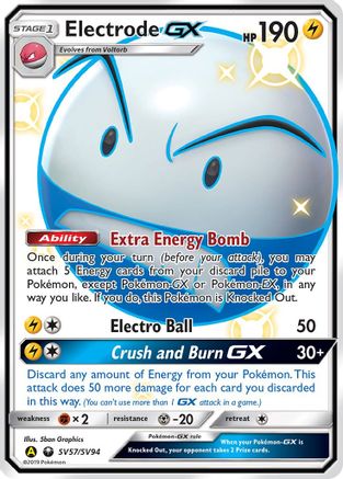 Electrode-GX SV57/94 - Shiny Vault Pokemon Holofoil - Single Cards